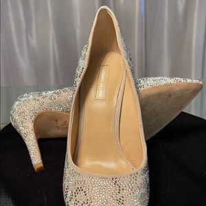 Rhinestone, beaded shoes